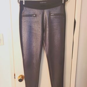 black & metallic leggings - Large